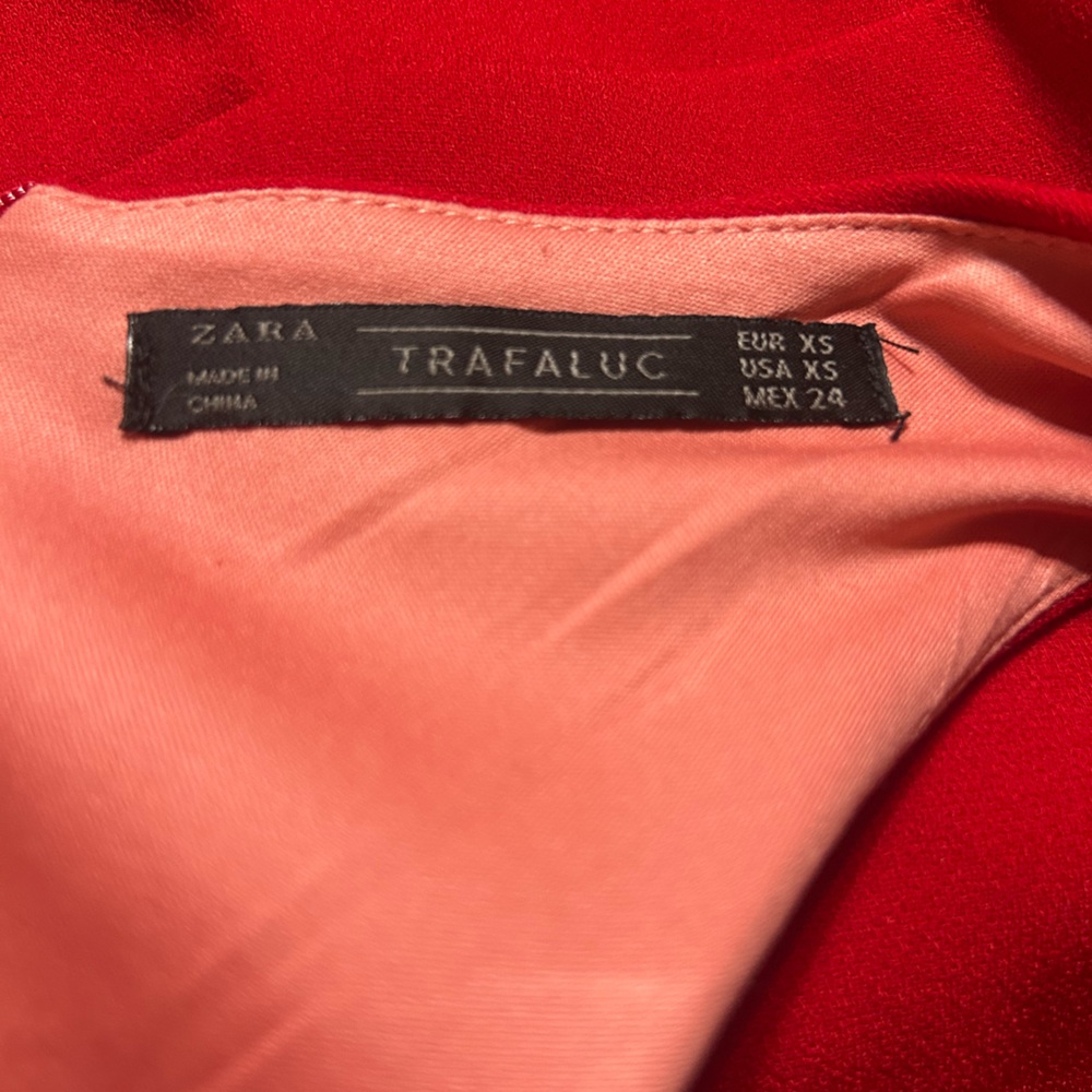 Zara Vibrant Red Trafaluc Sleeveless Romper - Picture 4 of 4